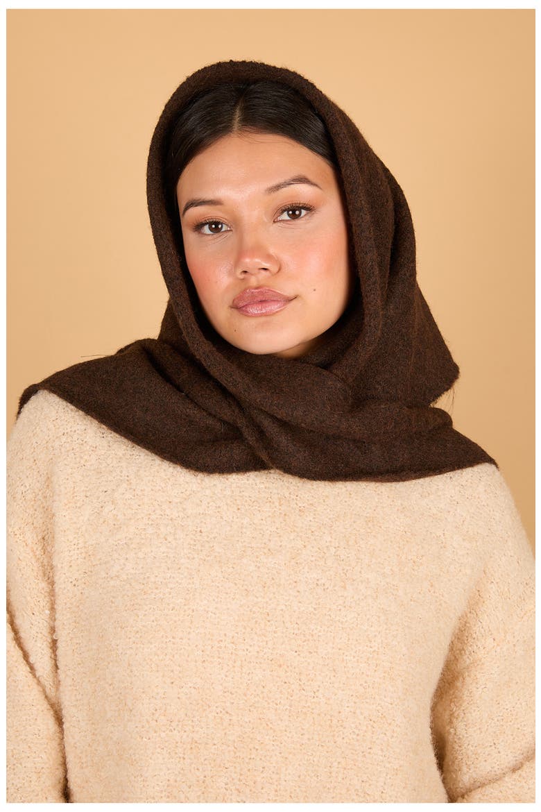 Courchevel Triangle Scarf, Alternate, color, BROWN