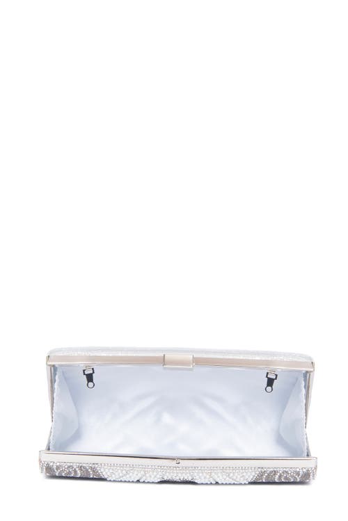 Lauren Lorraine Bouquet Clutch In Silver