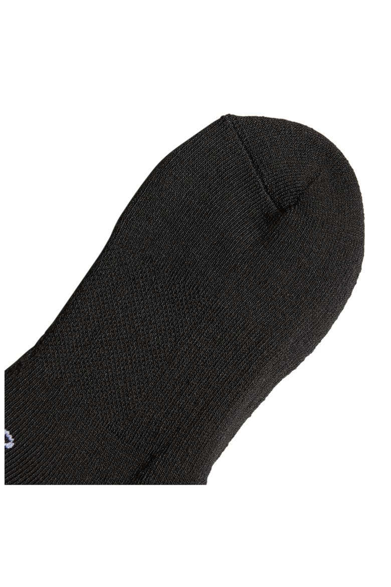 Kids' Originals Trefoil 6-Pack Ankle Socks, Alternate, color, WHITE/ BLACK