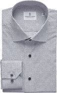 Emanuel Berg Modern Fit Geometric Stretch Poplin Sport Shirt