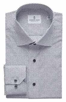Emanuel Berg Modern Fit Geometric Stretch Poplin Sport Shirt