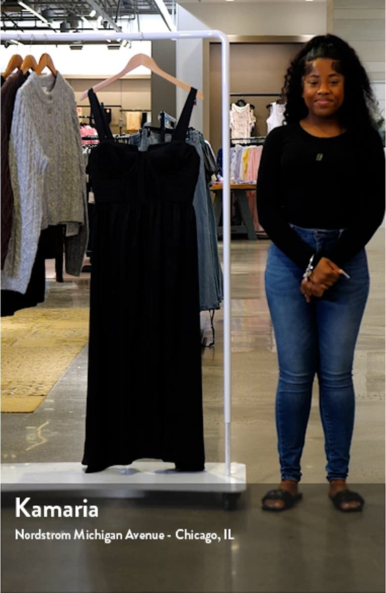 Pleated Bustier Midi Dress, sales video thumbnail