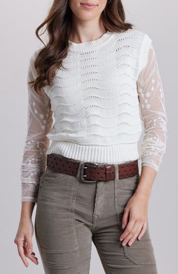 Unionbay Erika Cap Sleeve Cotton Sweater Vest In White