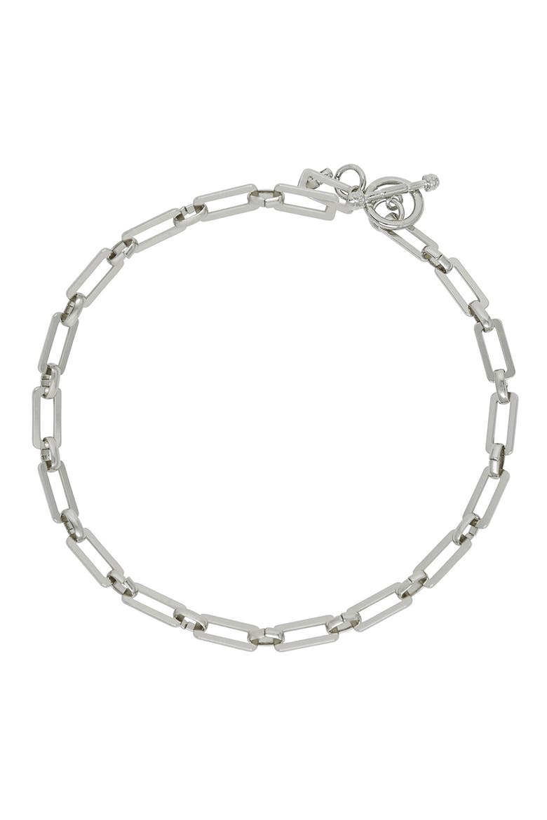 Rectangle Chain Necklace, Main, color, SILVER