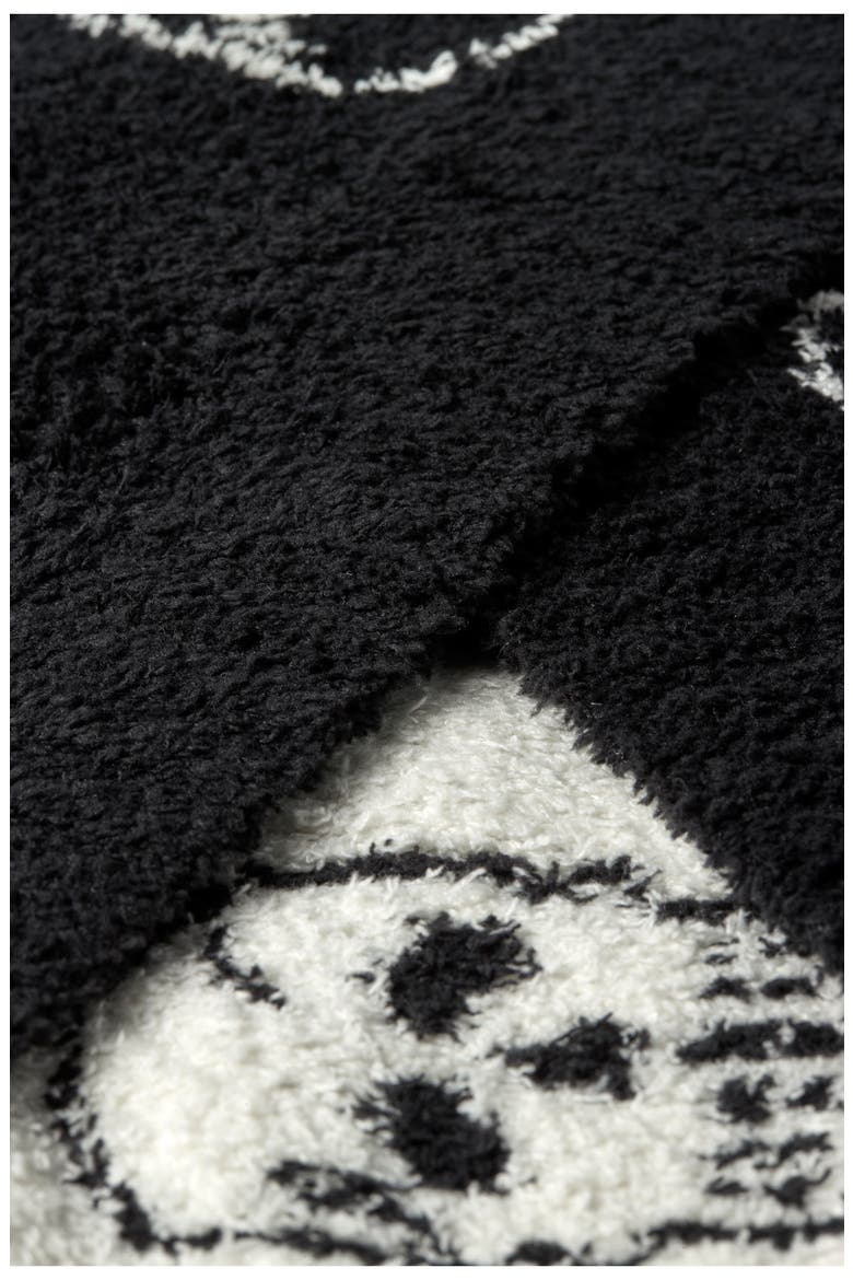 CozyChic™ Skulls Stroller Blanket, Alternate, color, BLACK-CREAM