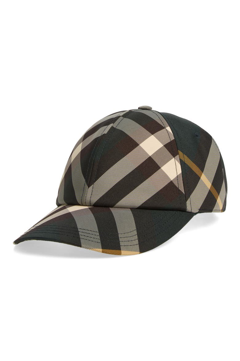 Check Baseball Cap, Main, color, IVY