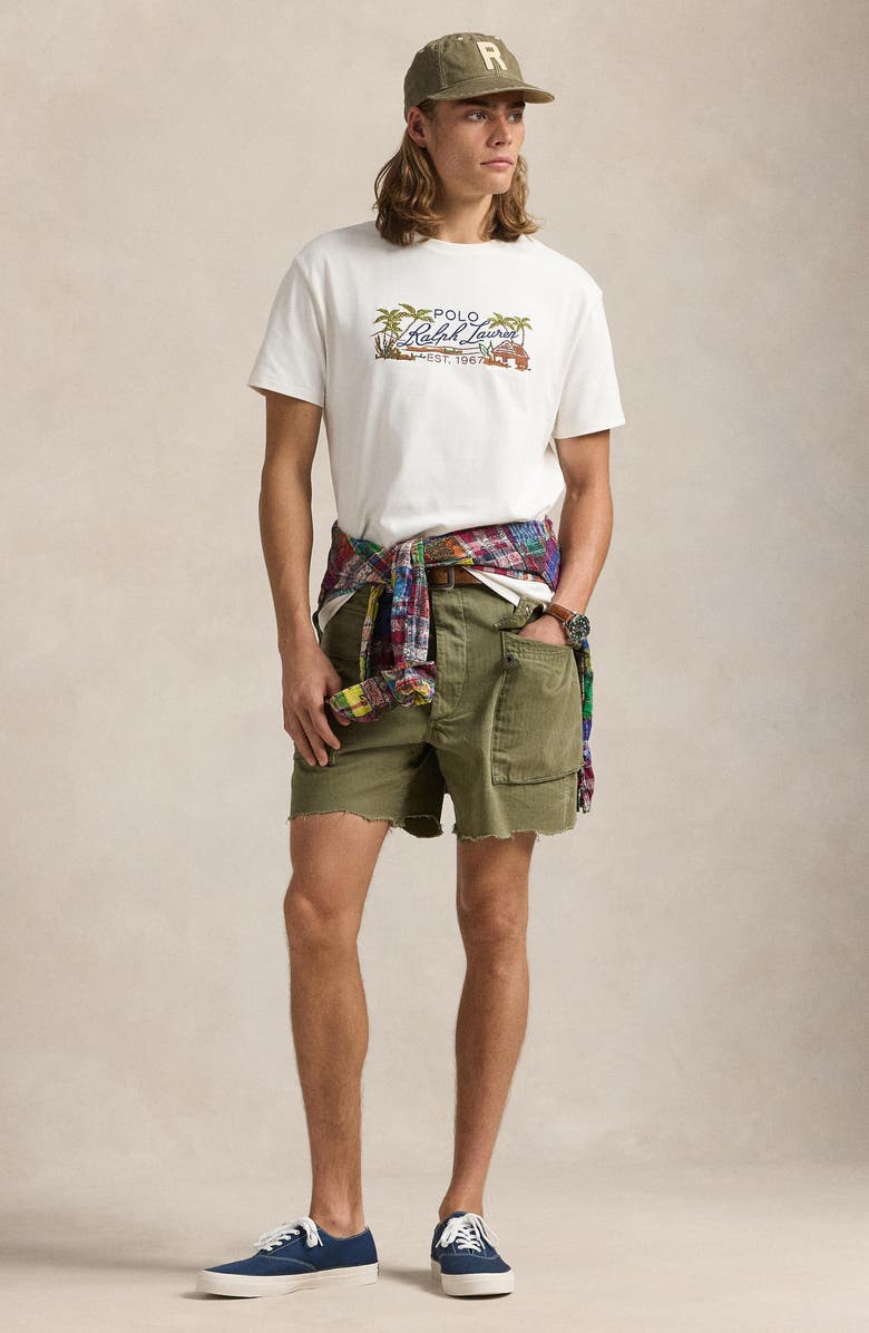 Polo Ralph Lauren Vacation Embroidered Cotton Graphic T-Shirt, Alternate, color, 