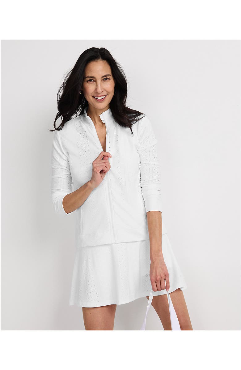 Lands' End Active Eyelet Full Zip Jacket, Alternate, color, 