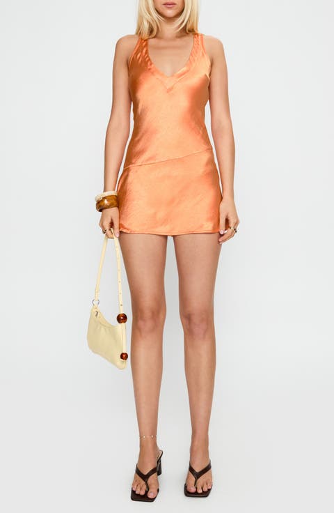 Kingslie Low Back Satin Minidress