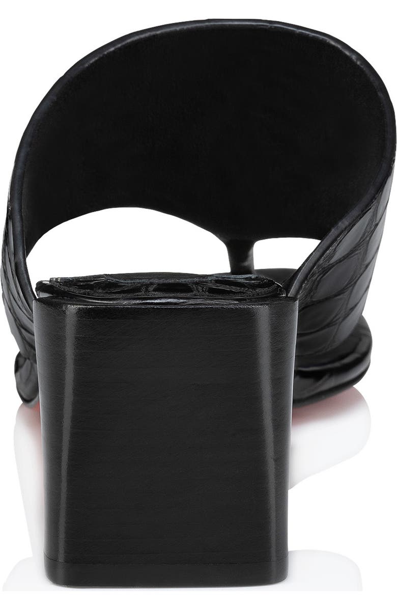 Christian Louboutin Tongamule Croc Embossed Sandal, Alternate, color,