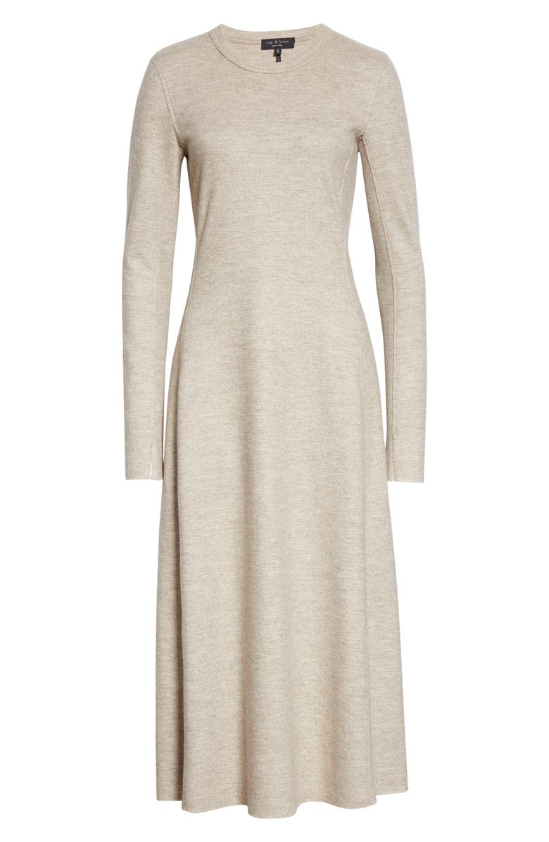 rag & bone Yan Long Sleeve Wool Sweater Dress, Alternate, color, 