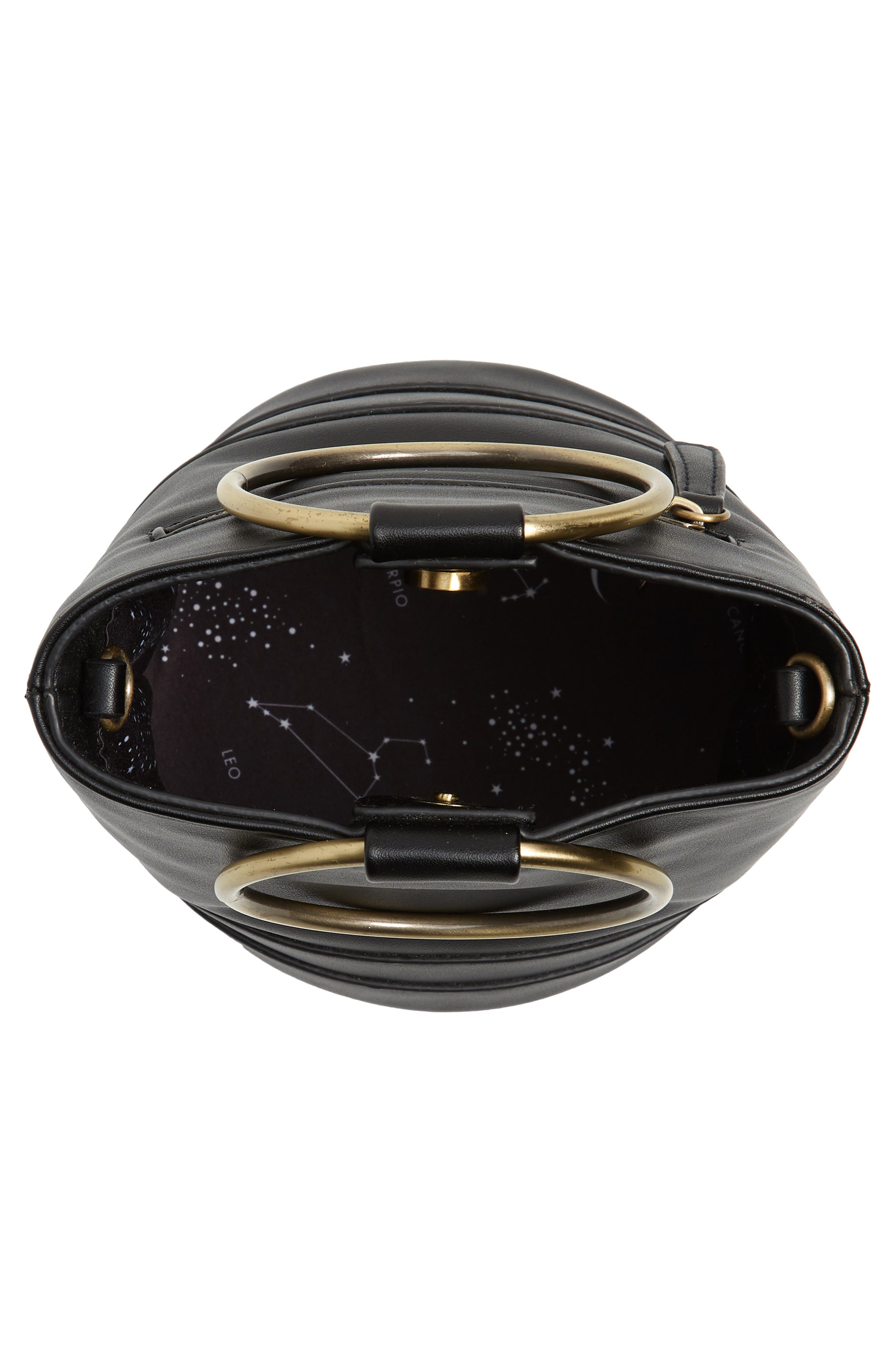 Malibu Skye Ring Handle Faux Leather Bag, Alternate, color, 