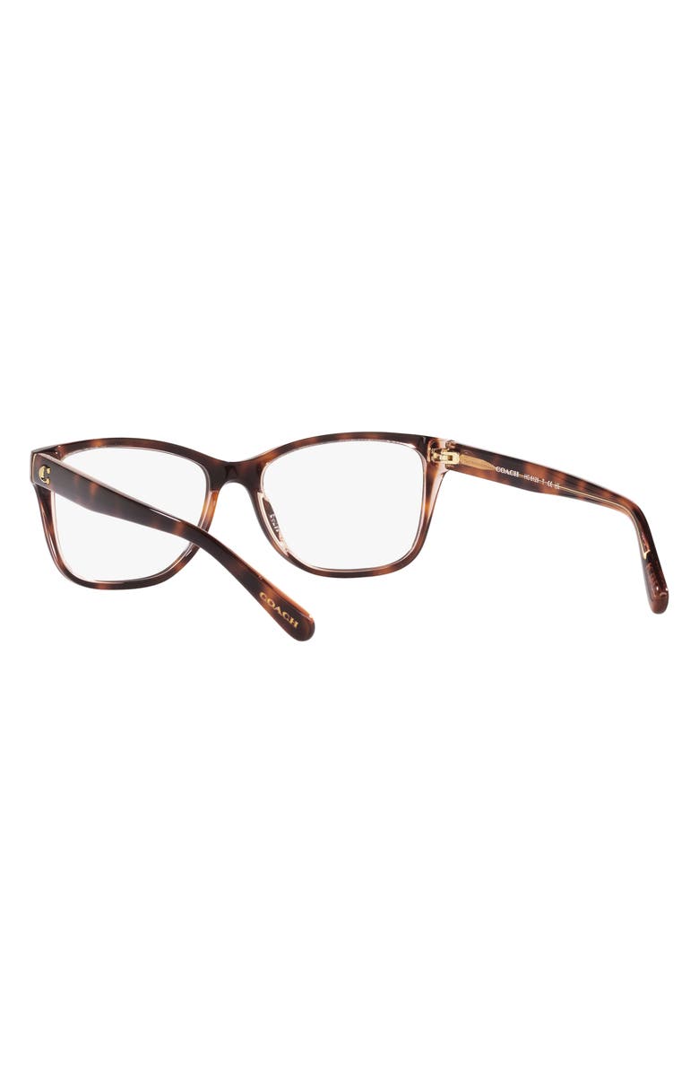 COACH 52mm Rectangular Optical Glasses, Alternate, color, 