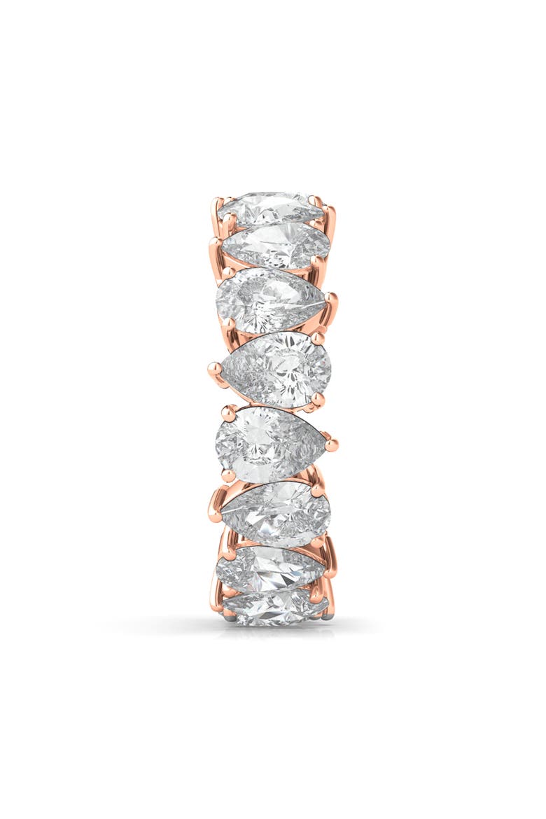 Alternating Pear Lab Created Diamond Eternity Ring, Alternate, color, ROSE GOLD