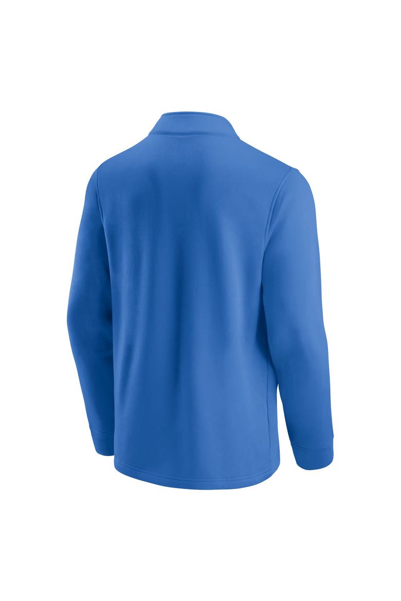 Men's Fanatics Branded Powder Blue/Gold Los Angeles Chargers Block Party Quarter-Zip Jacket, Alternate, color, Powder Blue