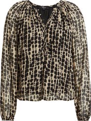 Rails Indi Shibori Spot Peasant Top