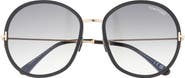 TOM FORD Hunter 58mm Round Sunglasses