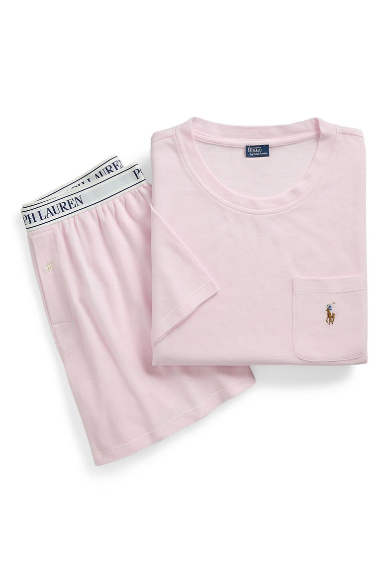 Logo Pocket Cotton & Modal Short Pajamas, Alternate, color, PINK LADY