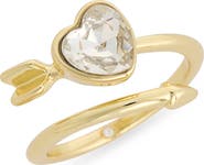 Covet Heart & Arrow Cubic Zirconia Crossover Ring
