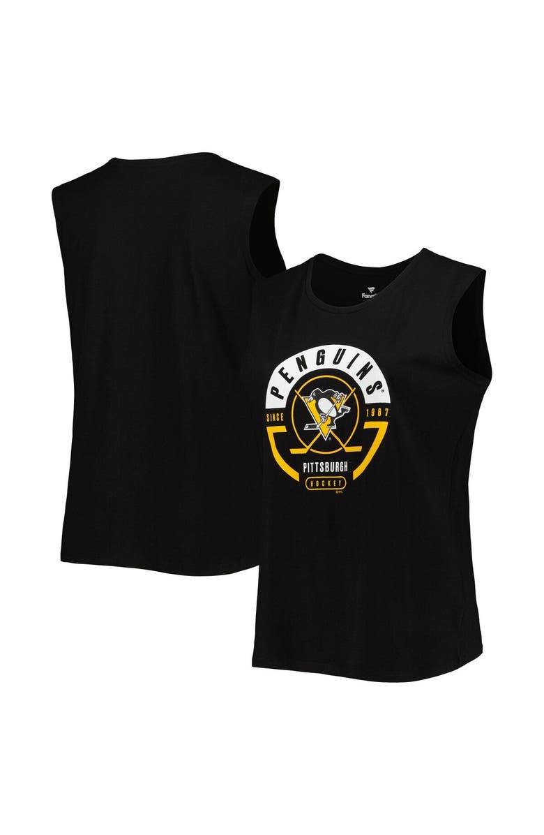 PROFILE Women's Black Pittsburgh Penguins Plus Size Tank Top, Main, color,