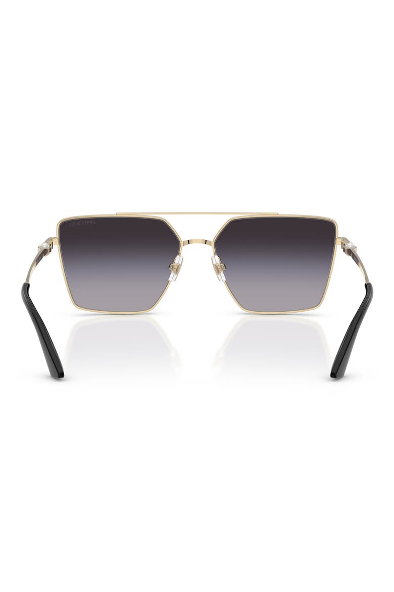 Joss 58mm Gradient Square Sunglasses, Alternate, color, PALE GOLD / GREY GRADIENT