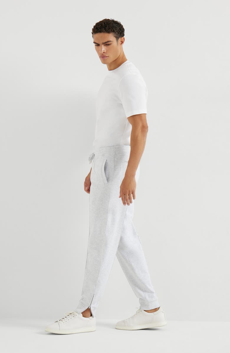 Brunello Cucinelli Trousers with crête, Alternate, color, Pearl Grey