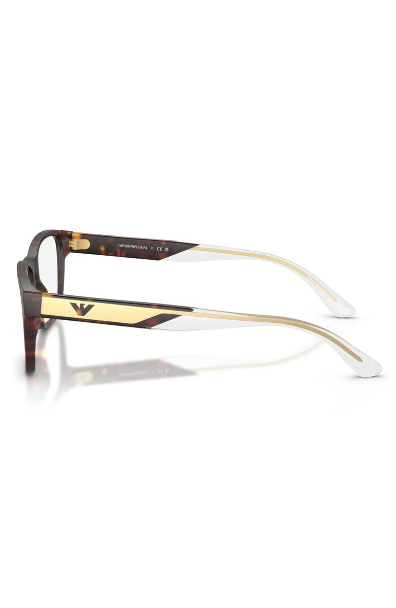Emporio Armani 55mm Rectangle Optical Glasses, Alternate, color,