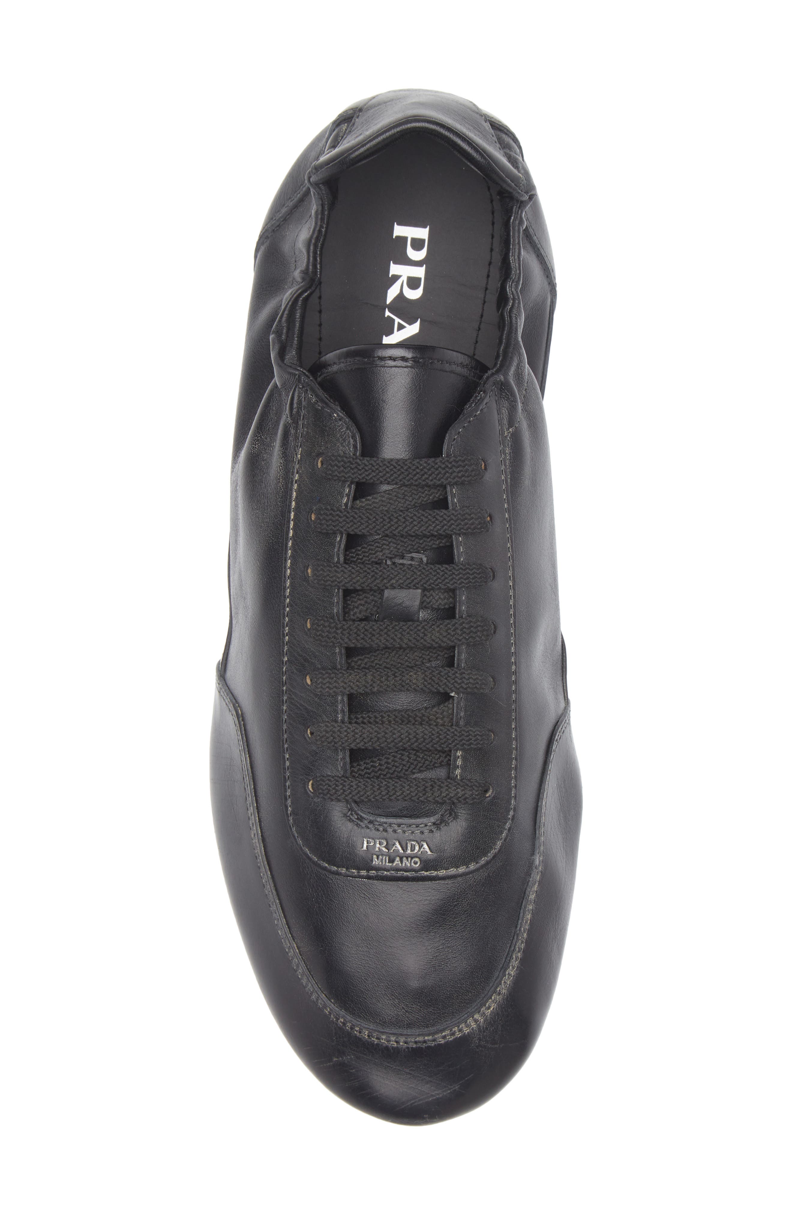 Prada Collapse Low Top Sneaker, Alternate, color, Nero