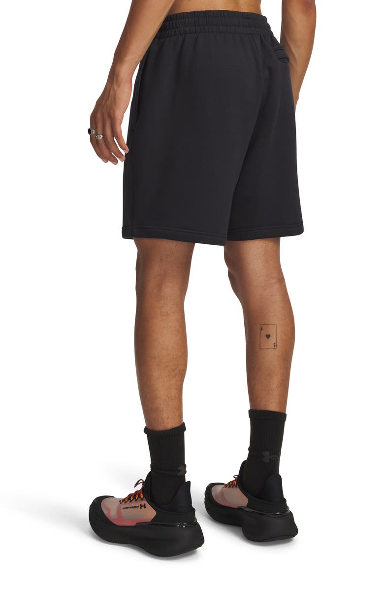 Under Armour Icon Fleece Sweat Shorts, Alternate, color, Black