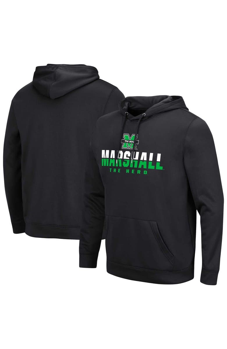 COLOSSEUM Men's Colosseum Black Marshall Thundering Herd Lantern Pullover Hoodie, Main, color, Black