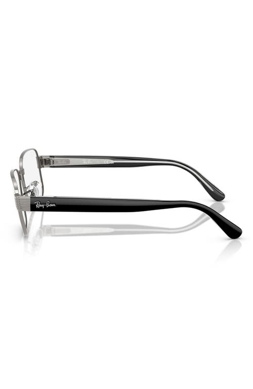 Ray Ban Ray-ban 56mm Pillow Optical Glasses In Gunmetal