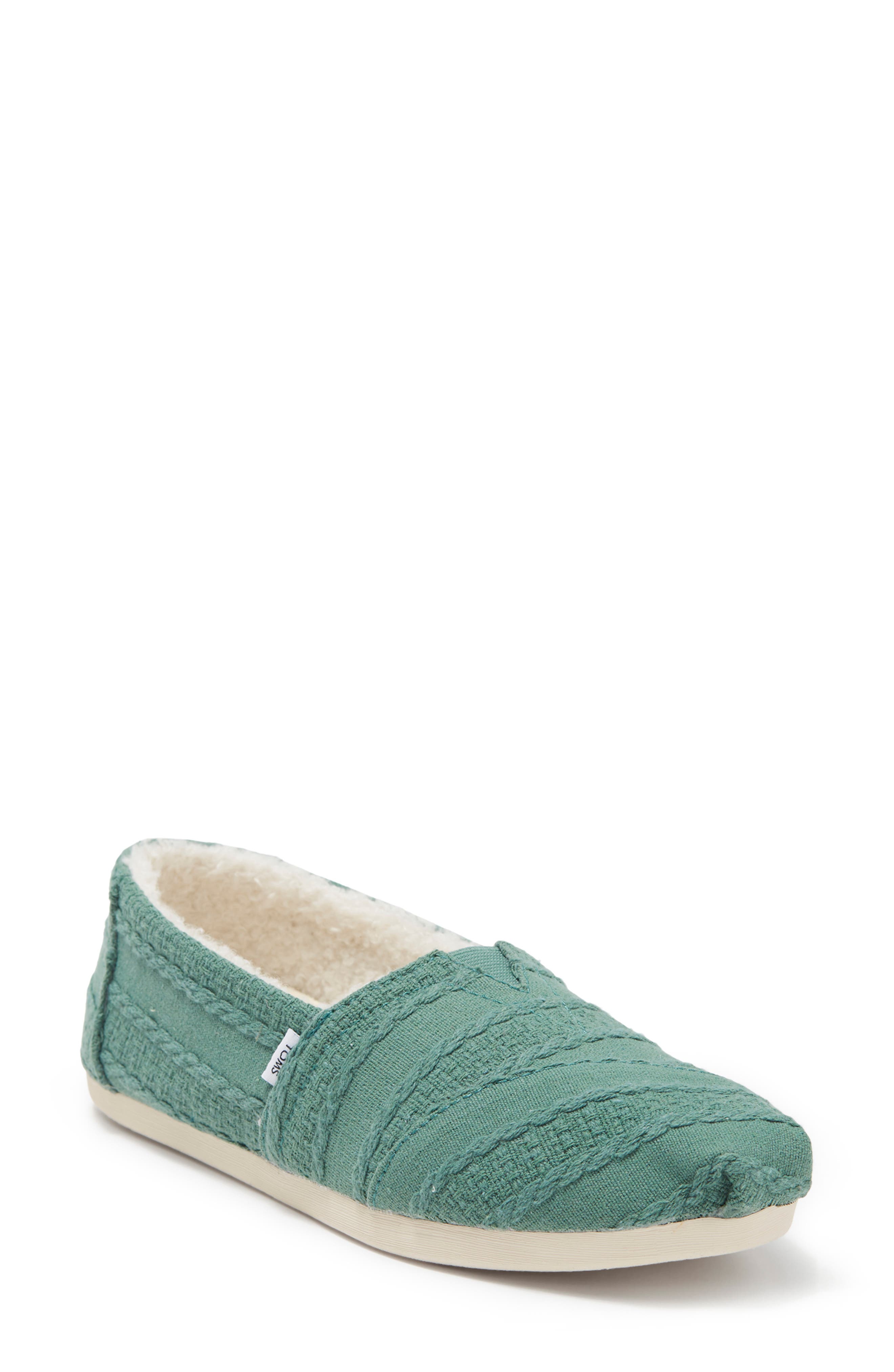 TOMS Alpargata Faux Fur Lined Sneaker, Main, color, 
