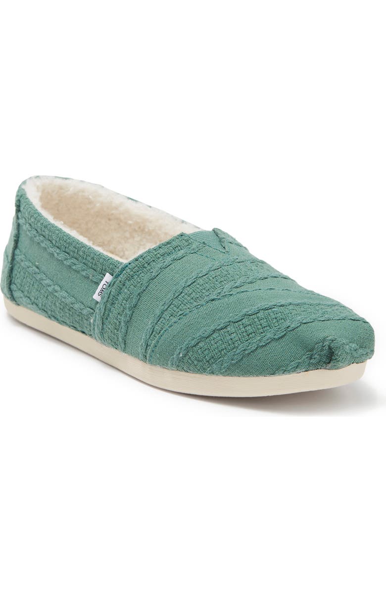 TOMS Alpargata Faux Fur Lined Sneaker, Main, color,