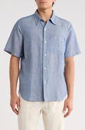 BUCK MASON Breeze Short Sleeve Linen & Cotton Button-Up Shirt