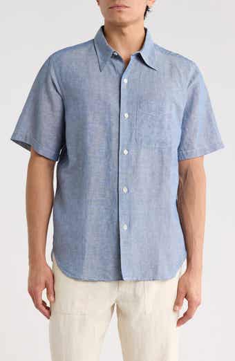 BUCK MASON Breeze Short Sleeve Linen & Cotton Button-Up Shirt