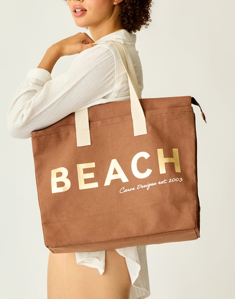 Carve Designs Organic Cotton Canvas Tote - Logo, Main, color, Beach