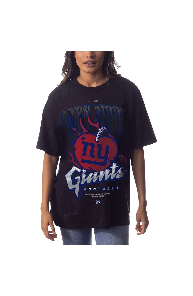 THE WILD COLLECTIVE Unisex The Wild Collective Black New York Giants Tour Band T-Shirt, Alternate, color, Black