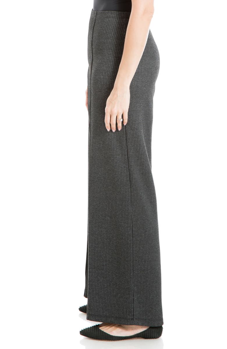 MAX STUDIO Herringbone Wide Leg Pants, Alternate, color, Black/ Charcoal