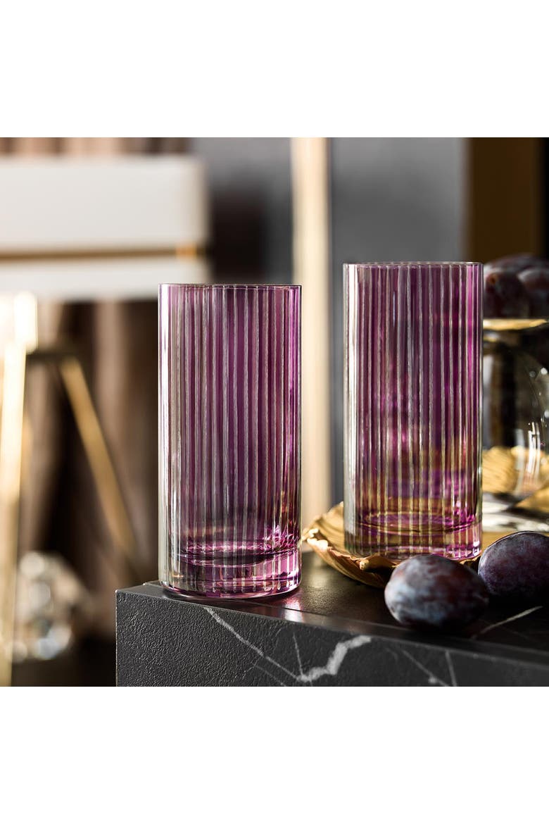 Lax Set of glasses for drinks, Alternate, color, Purple