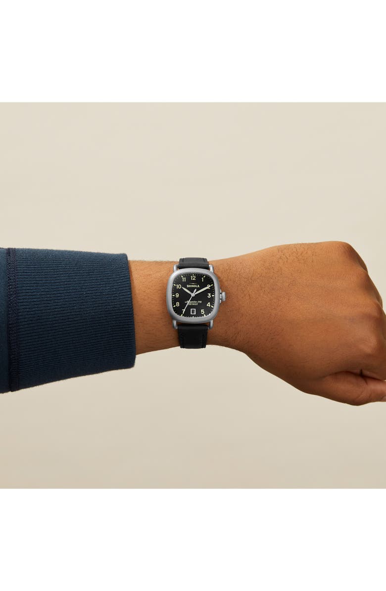 Shinola The Guardian Leather Strap Watch, 36mm, Alternate, color, 