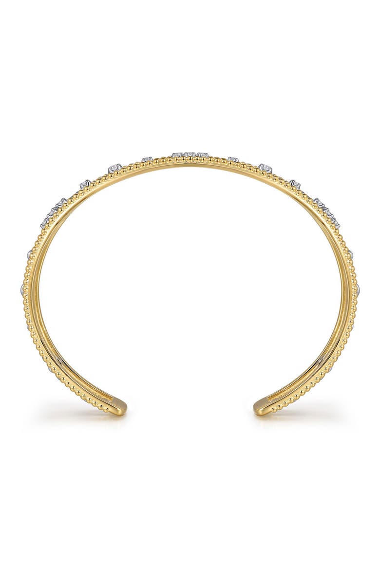 Bujukan Two-Tone Floating Diamond Cuff Bracelet, Alternate, color, TWO TONE