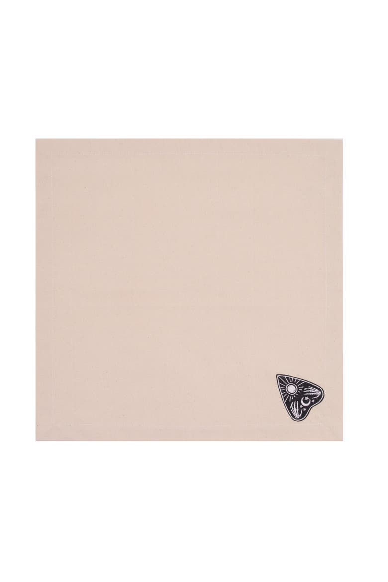 Spirit Board Planchette Halloween Set of 6 Cloth Napkins, Alternate, color, Beige