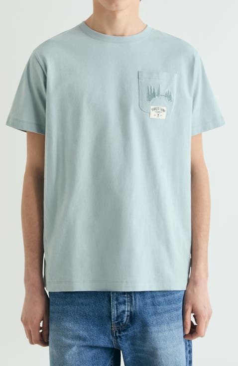 Washed effect printed T-shirt