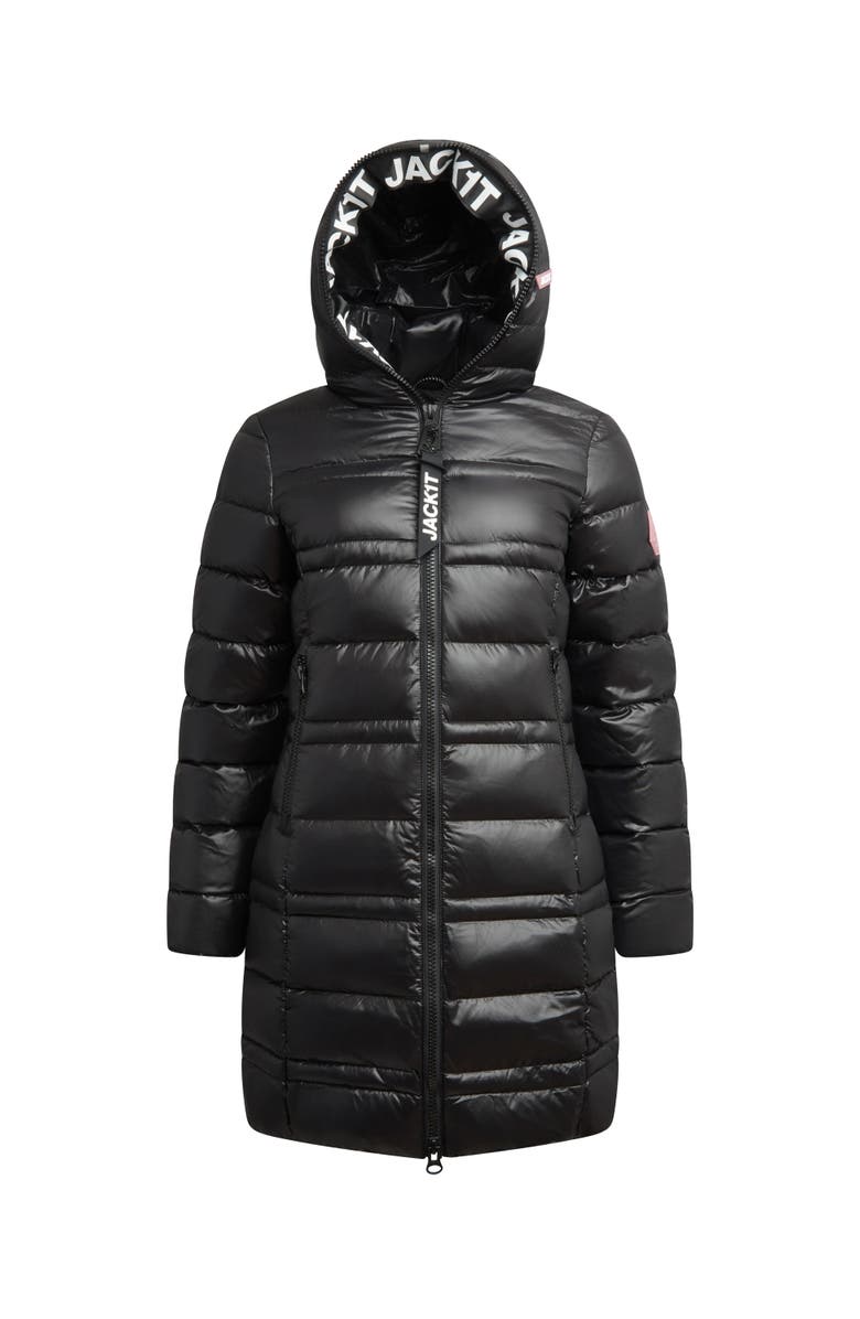 JACK1T R4D Tramline Hooded Puffer Coat, Alternate, color, Black/Black