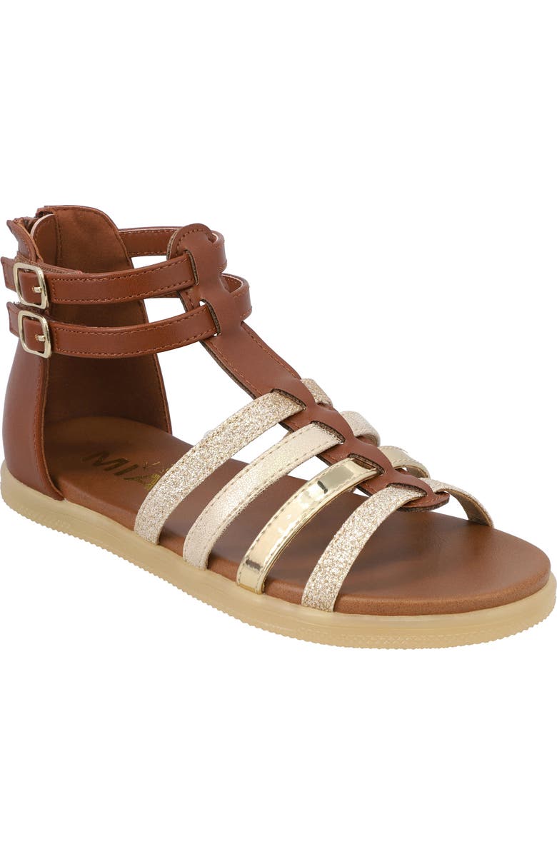 MIA Kids' Rheza Sandal, Main, color, Cognac