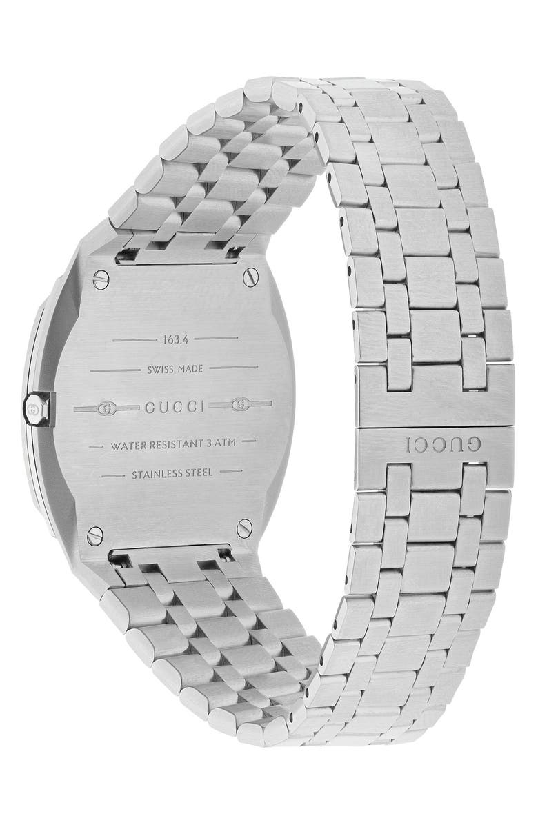 Gucci 25H Stainless Steel Bracelet Watch, 34mm, Alternate, color, 