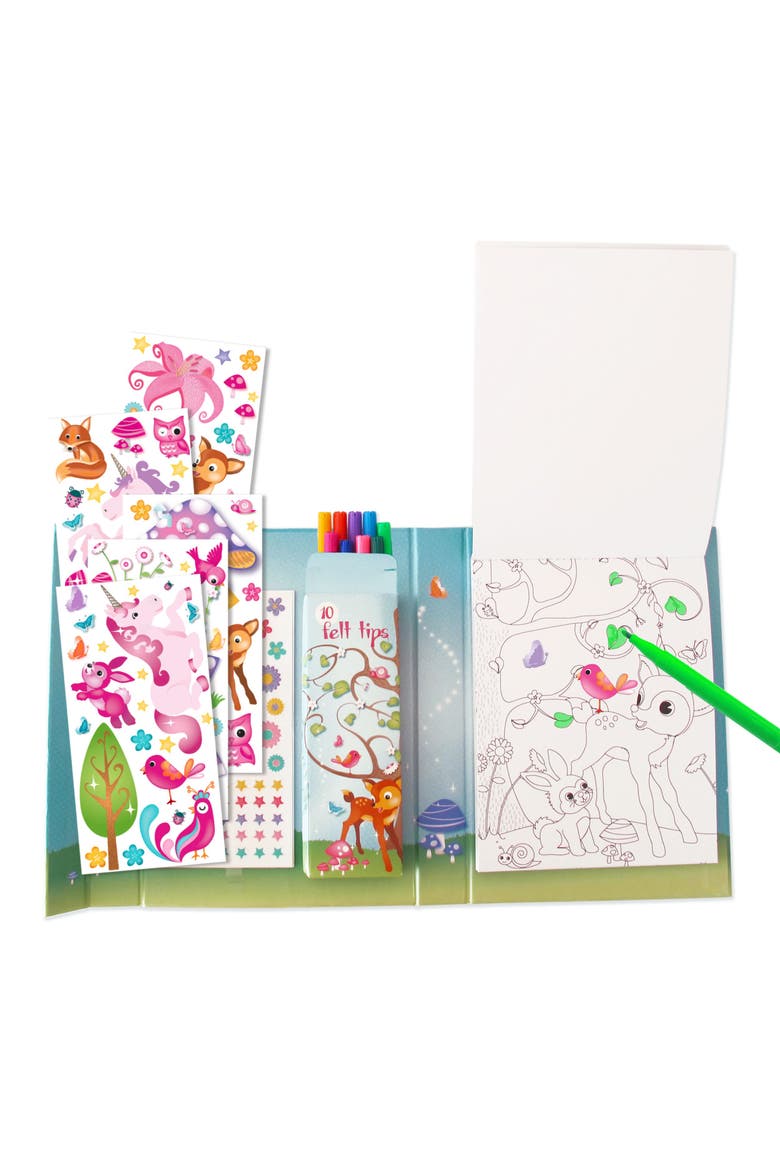 Enchanted Forest Art Kit With Mini Toy Pop Up, Alternate, color, Multicolored
