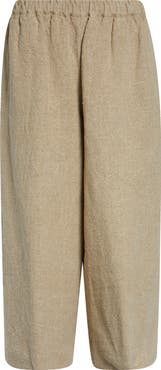 Comme des Garçons Heavyweight Linen Canvas Crop Wide Leg Pants