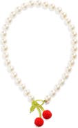 PURA UTZ Mother of Cherry Faux Pearl Necklace