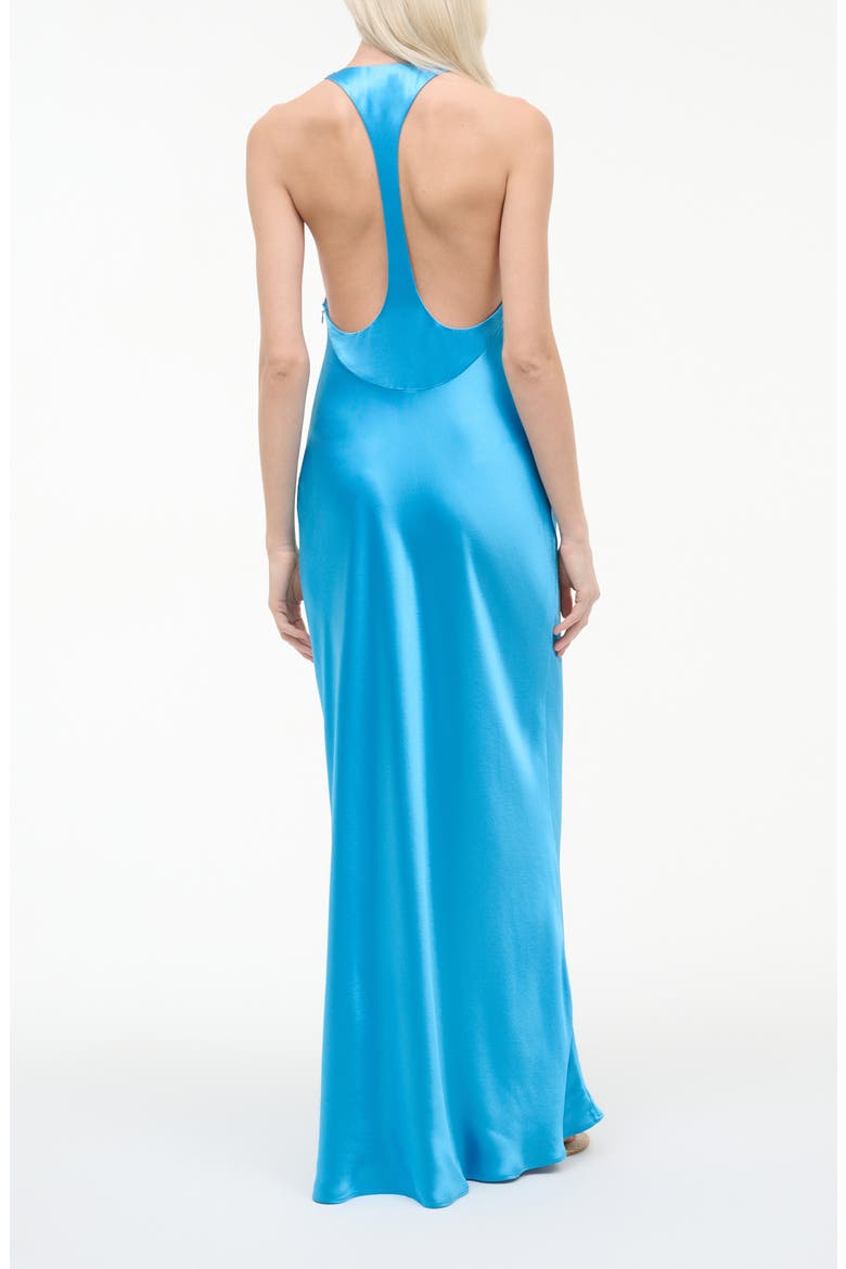 Juanita Racerback Satin Gown, Alternate, color, POOL